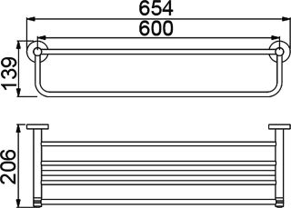 Полка для полотенец Timo Saona чёрный13058/03